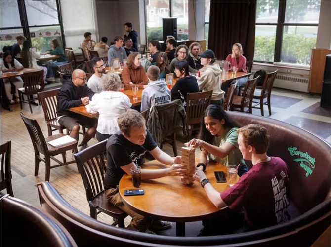 People enjoying drinks socially