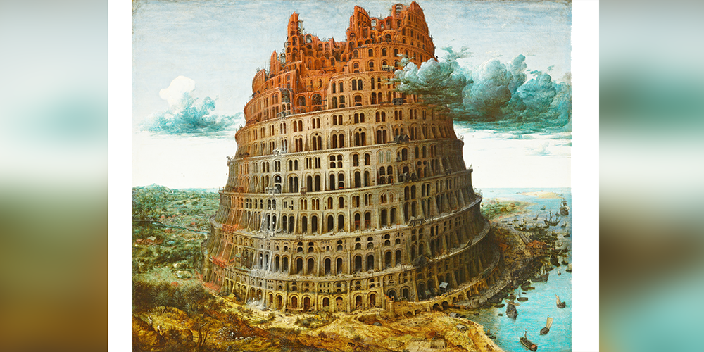 A painting of the Tower of Babel